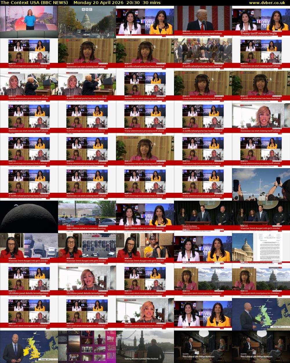 The Context USA (BBC NEWS) Monday 20 April 2026 20:30 - 21:00
