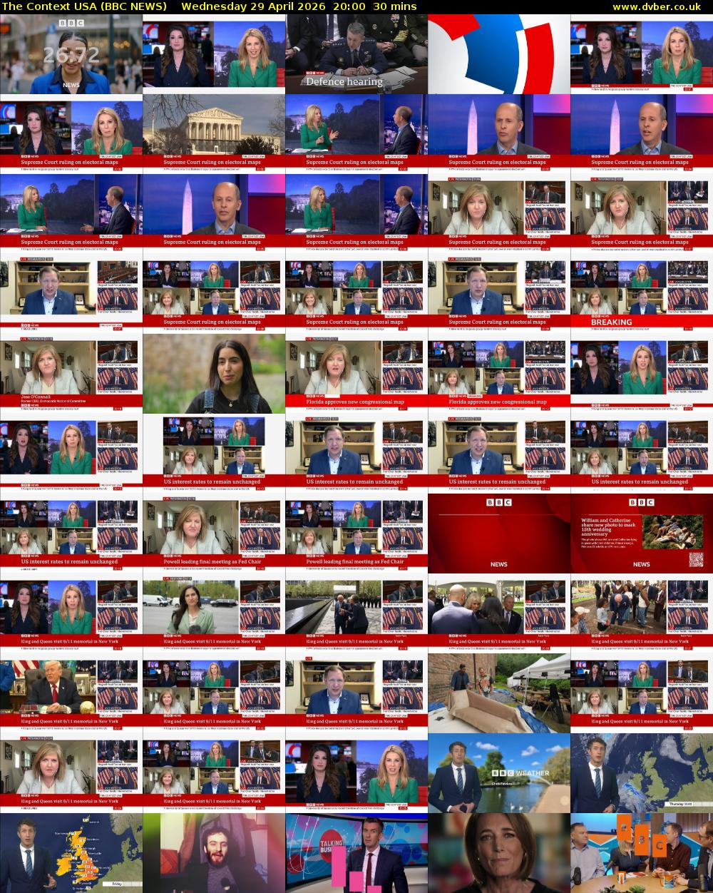 The Context USA (BBC NEWS) Wednesday 29 April 2026 20:00 - 20:30
