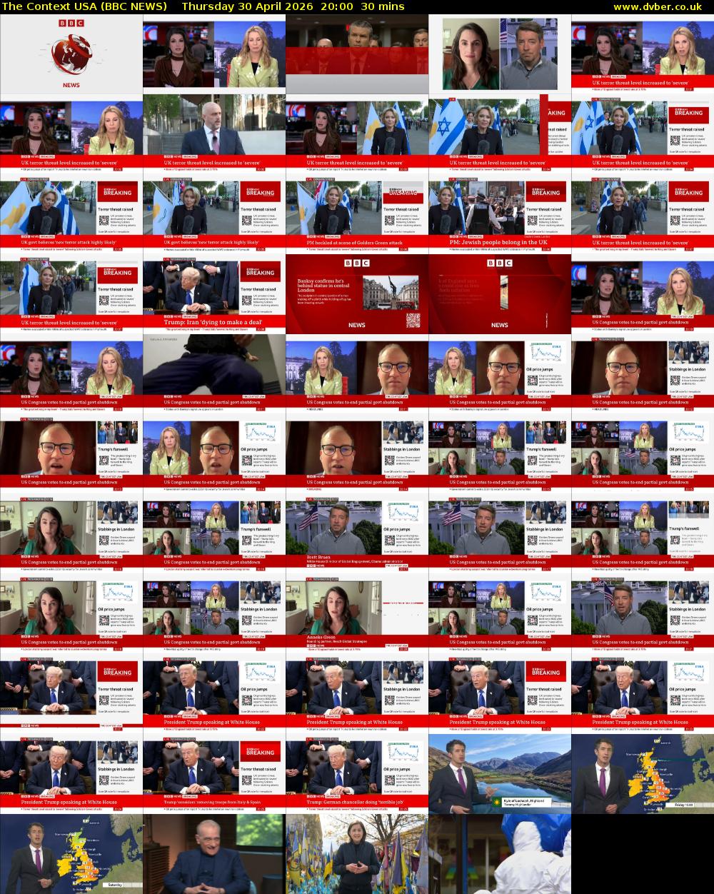 The Context USA (BBC NEWS) Thursday 30 April 2026 20:00 - 20:30