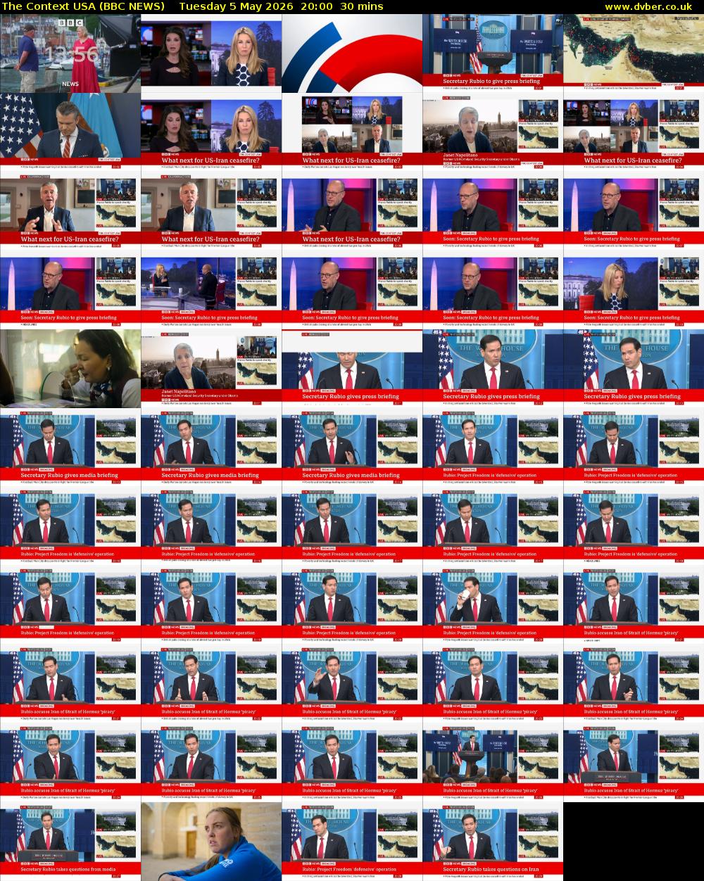 The Context USA (BBC NEWS) Tuesday 5 May 2026 20:00 - 20:30