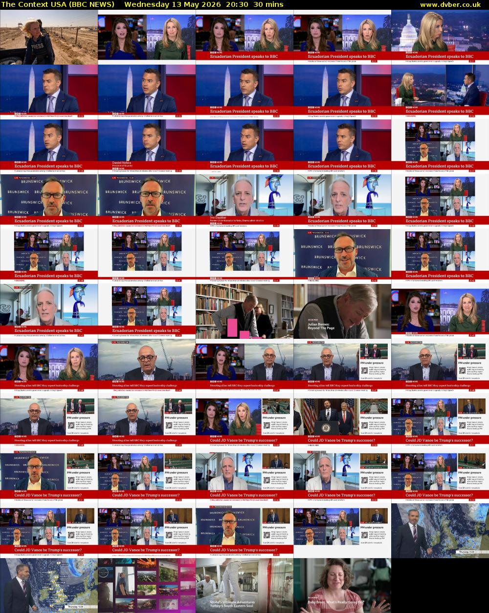 The Context USA (BBC NEWS) Wednesday 13 May 2026 20:30 - 21:00
