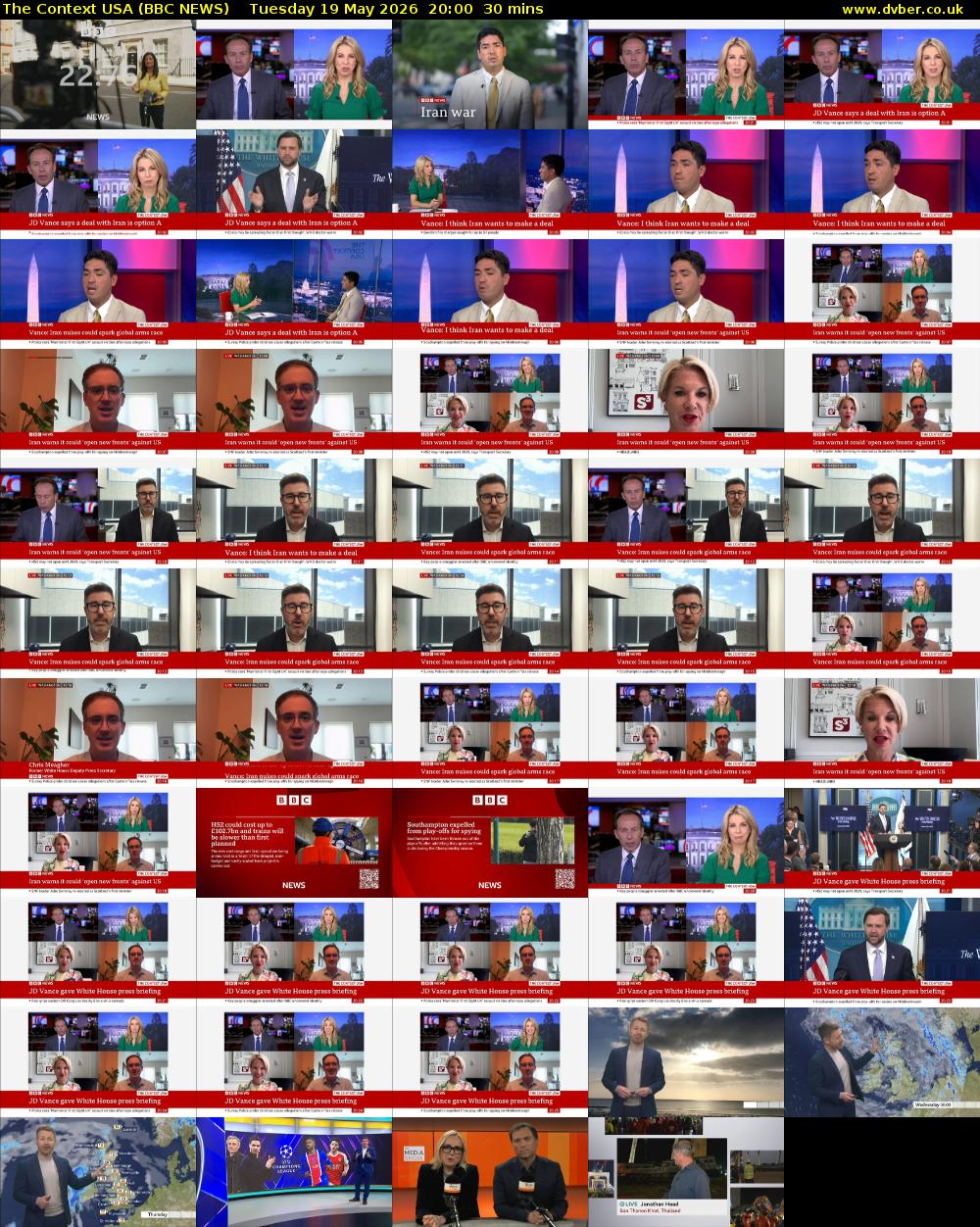 The Context USA (BBC NEWS) Tuesday 19 May 2026 20:00 - 20:30