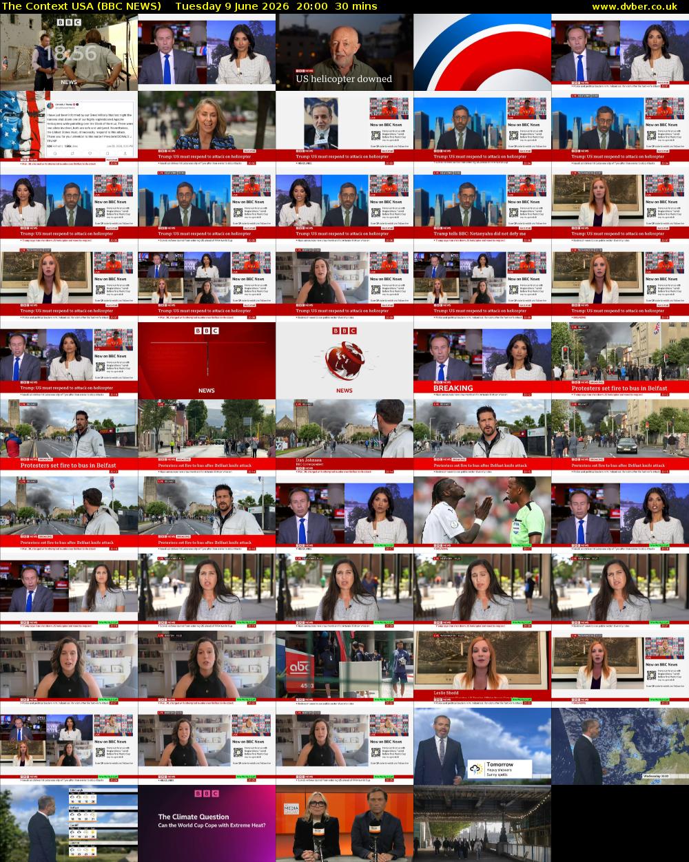 The Context USA (BBC NEWS) Tuesday 9 June 2026 20:00 - 20:30