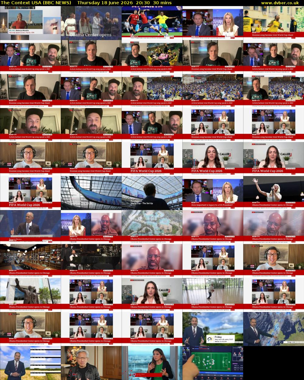 The Context USA (BBC NEWS) Thursday 18 June 2026 20:30 - 21:00
