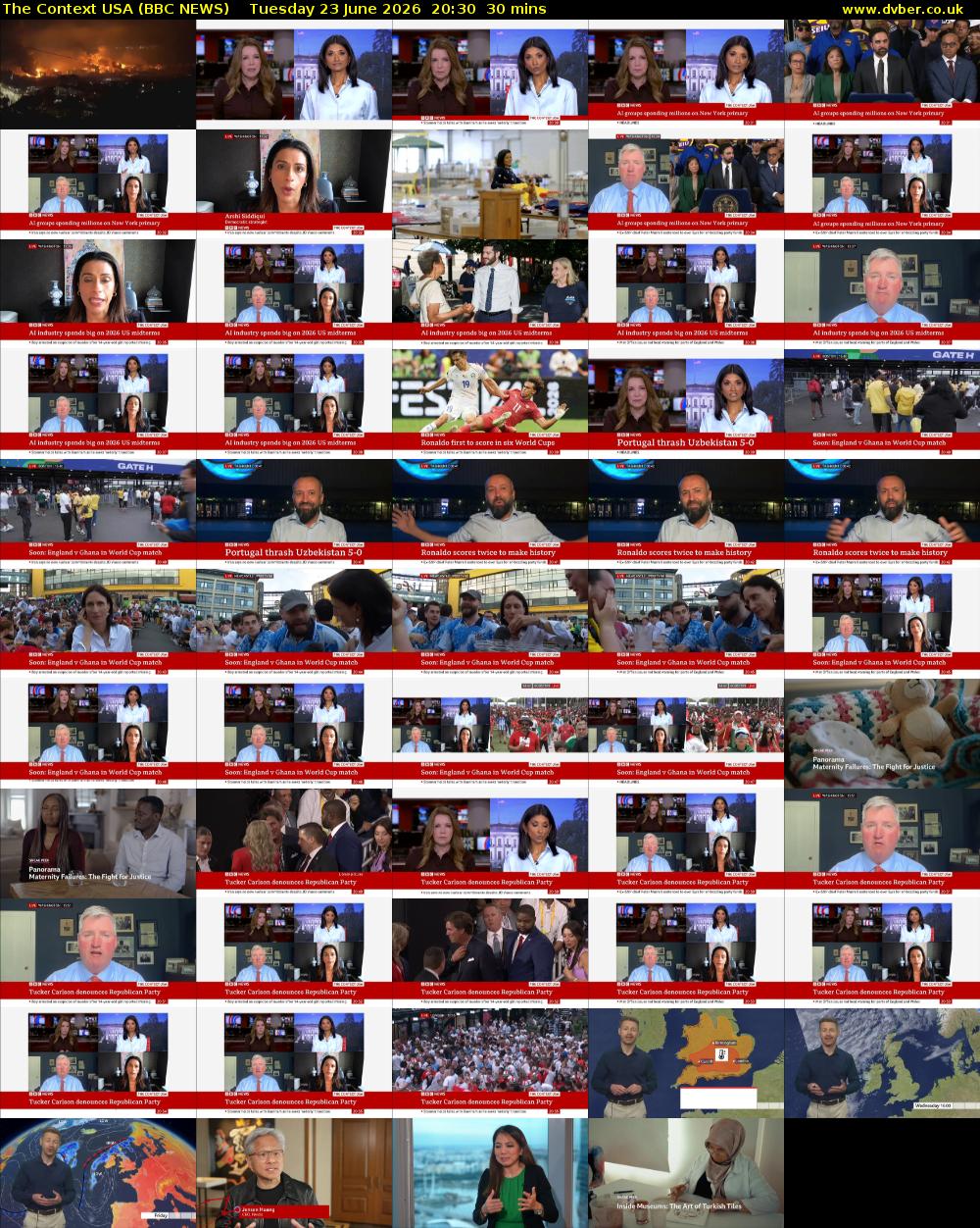 The Context USA (BBC NEWS) Tuesday 23 June 2026 20:30 - 21:00