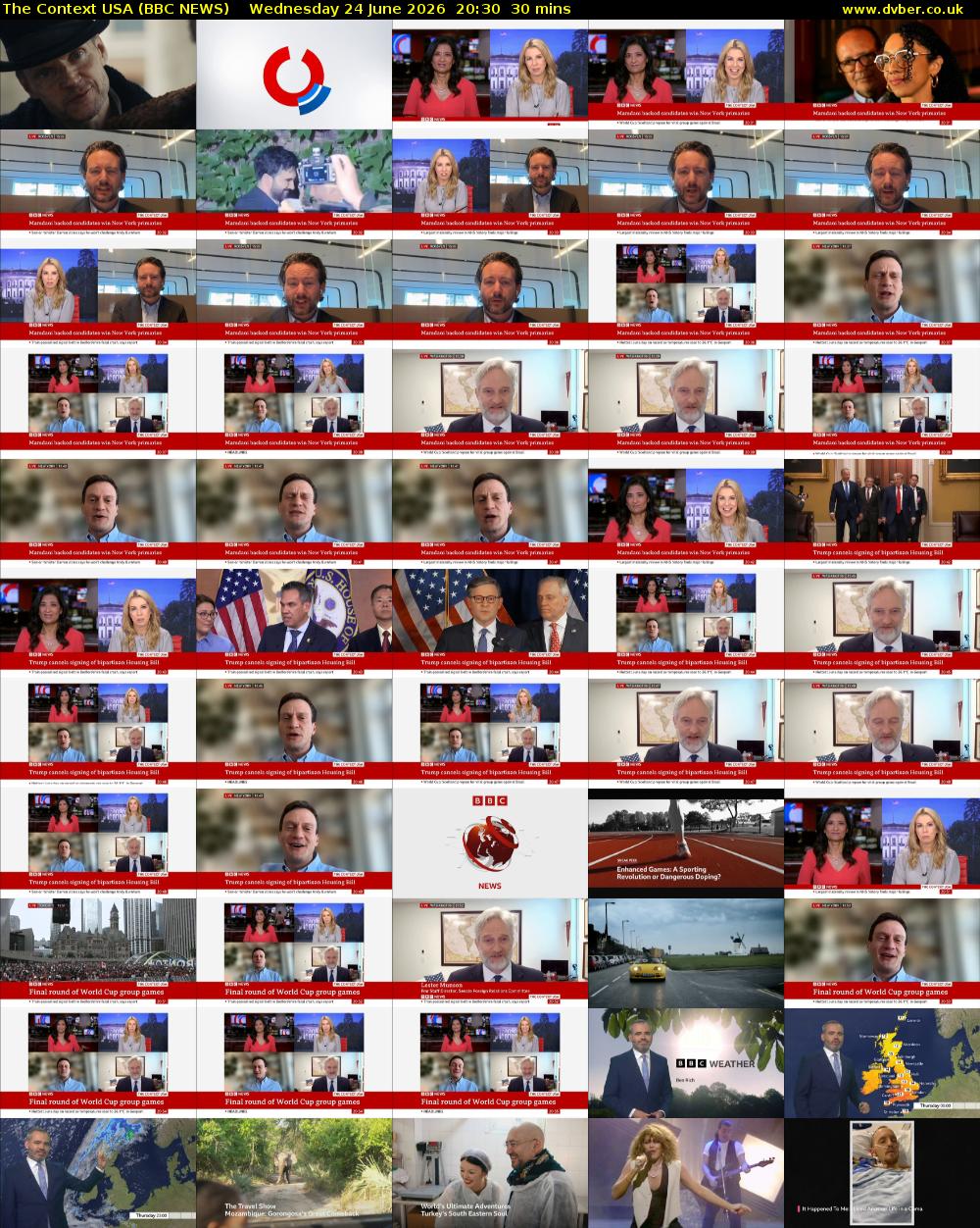 The Context USA (BBC NEWS) Wednesday 24 June 2026 20:30 - 21:00