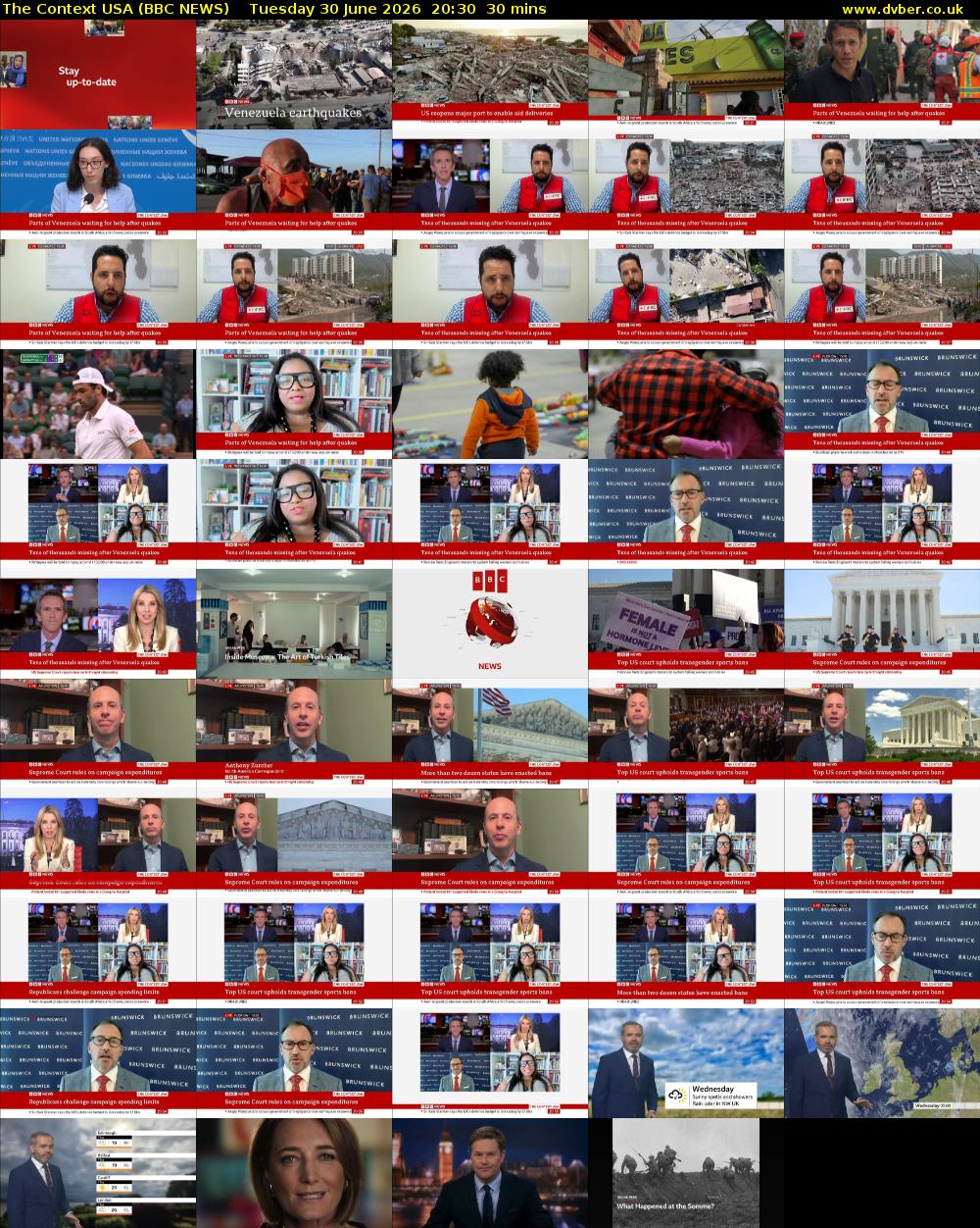 The Context USA (BBC NEWS) Tuesday 30 June 2026 20:30 - 21:00