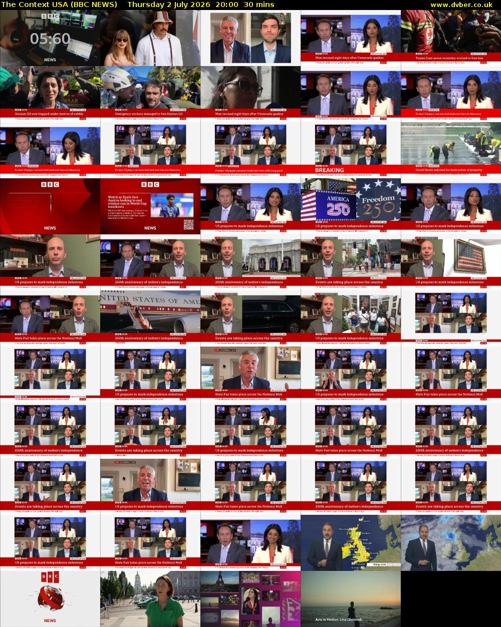The Context USA (BBC NEWS) Thursday 2 July 2026 20:00 - 20:30