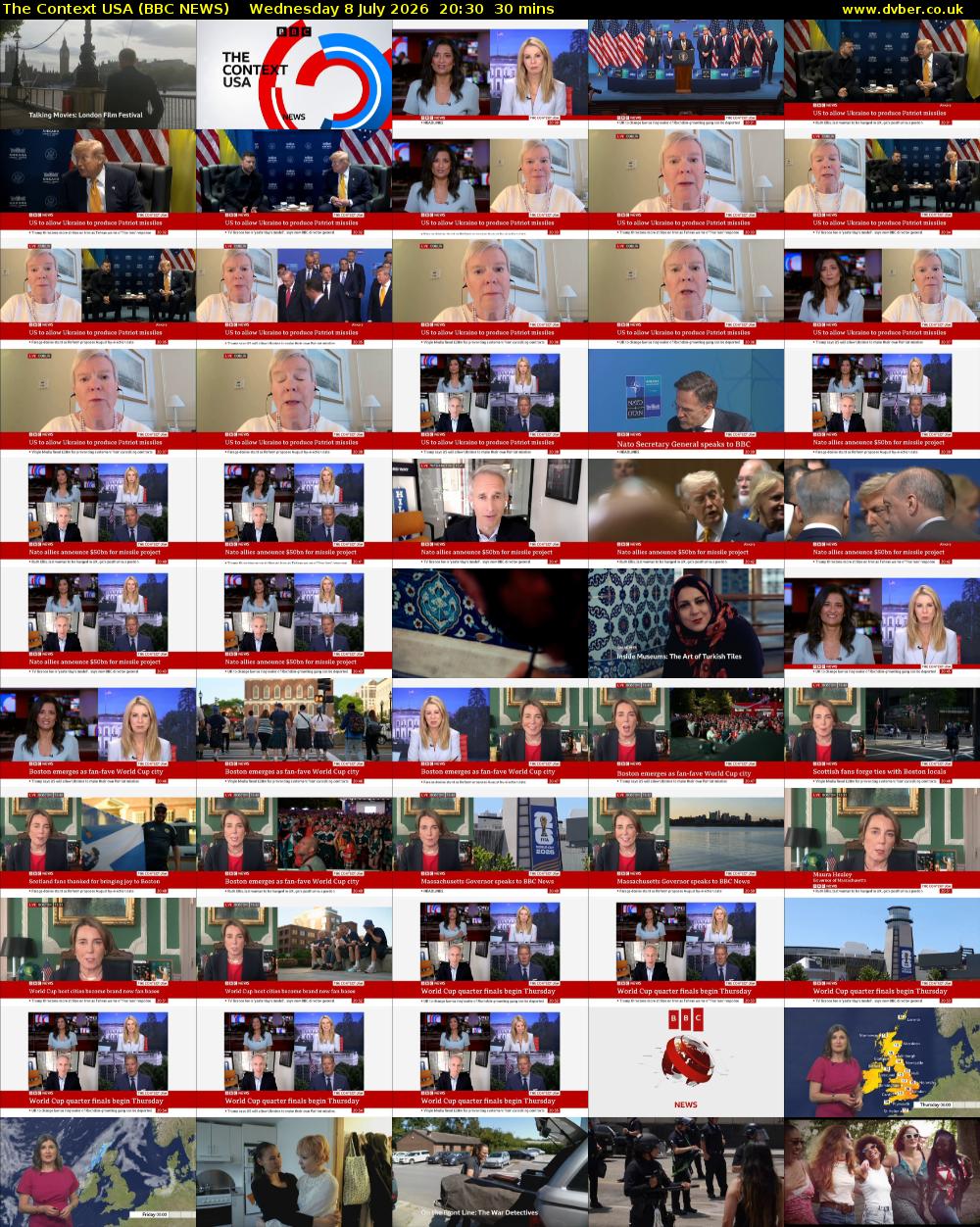 The Context USA (BBC NEWS) Wednesday 8 July 2026 20:30 - 21:00