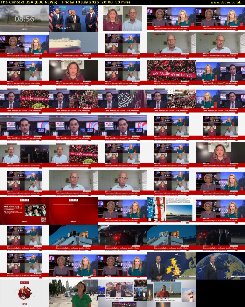 The Context USA (BBC NEWS) Friday 10 July 2026 20:00 - 20:30