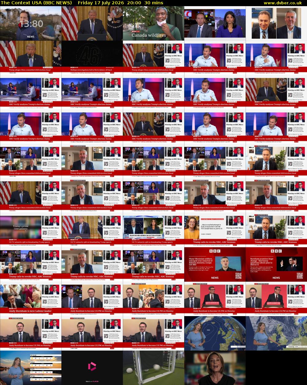The Context USA (BBC NEWS) Friday 17 July 2026 20:00 - 20:30