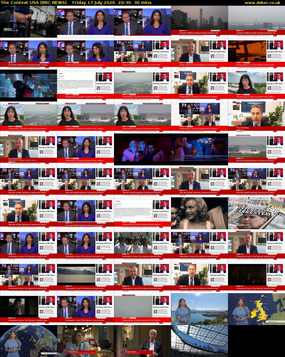 The Context USA (BBC NEWS) Friday 17 July 2026 20:30 - 21:00