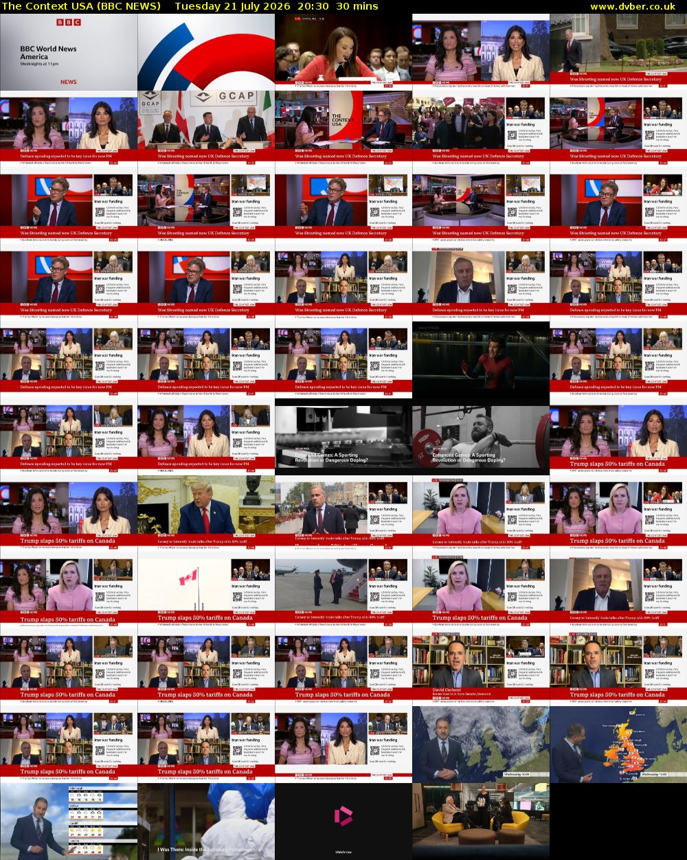 The Context USA (BBC NEWS) Tuesday 21 July 2026 20:30 - 21:00