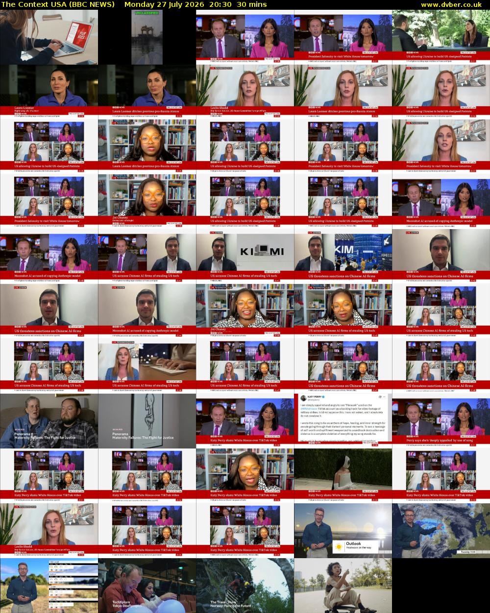 The Context USA (BBC NEWS) Monday 27 July 2026 20:30 - 21:00