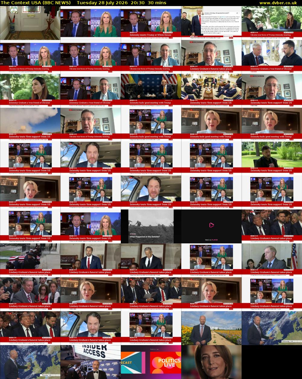 The Context USA (BBC NEWS) Tuesday 28 July 2026 20:30 - 21:00
