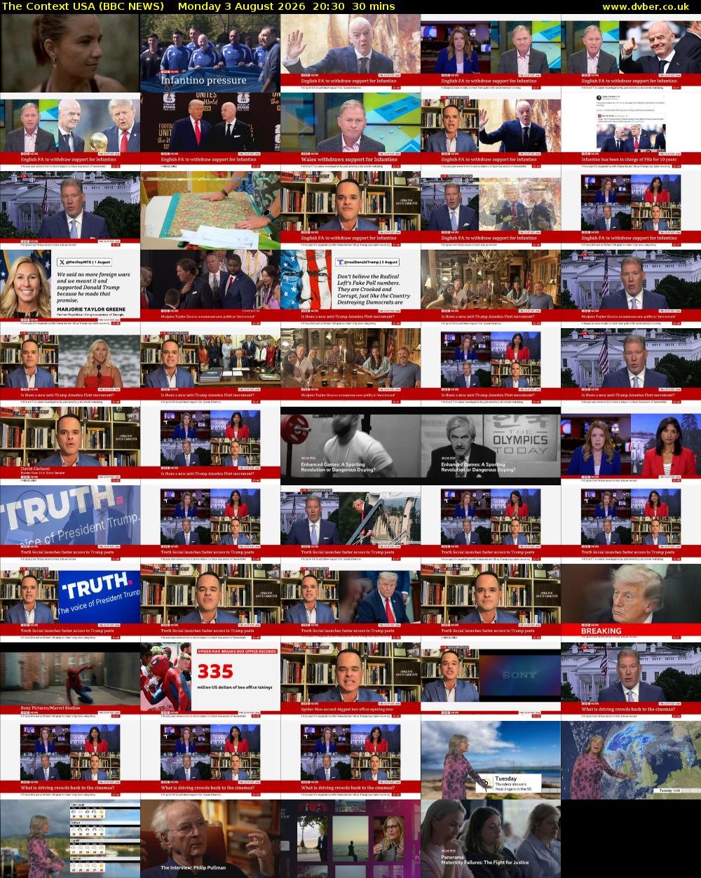 The Context USA (BBC NEWS) Monday 3 August 2026 20:30 - 21:00