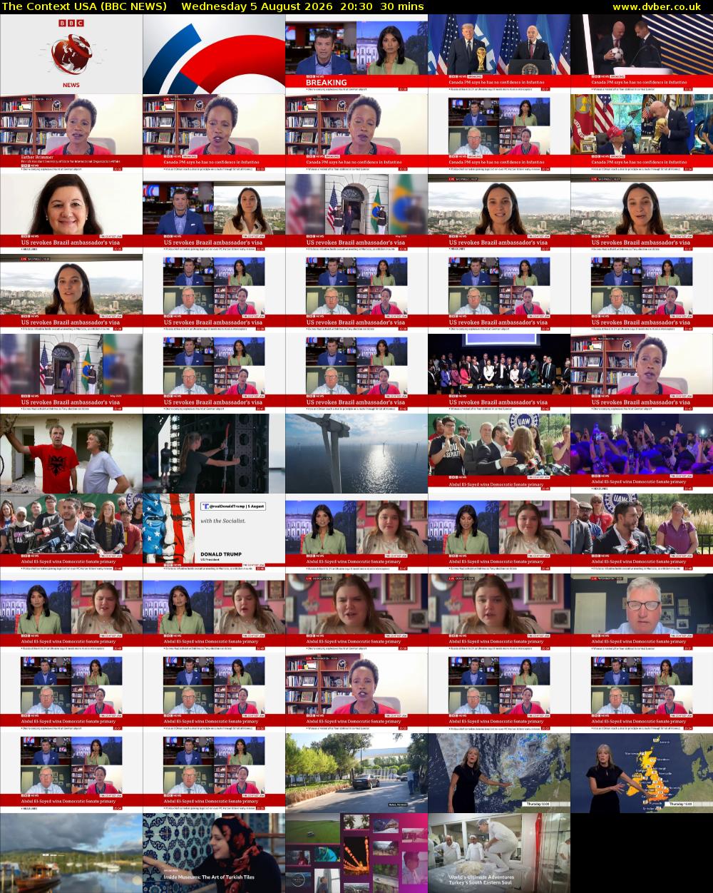 The Context USA (BBC NEWS) Wednesday 5 August 2026 20:30 - 21:00