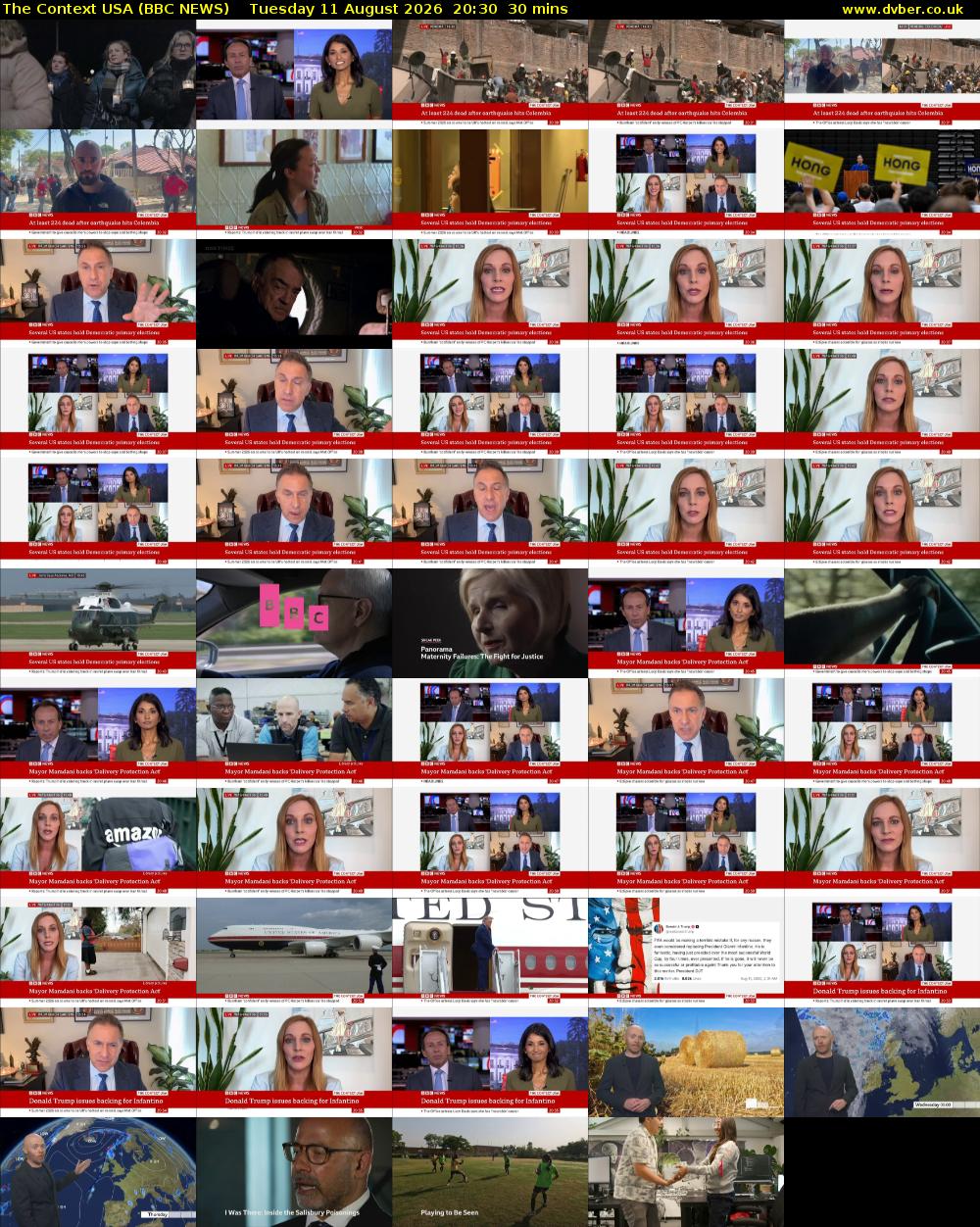 The Context USA (BBC NEWS) Tuesday 11 August 2026 20:30 - 21:00