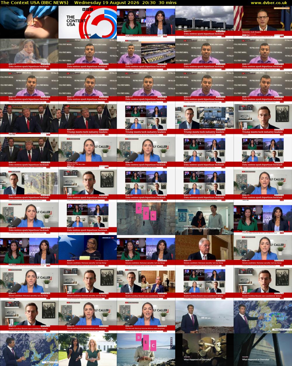 The Context USA (BBC NEWS) Wednesday 19 August 2026 20:30 - 21:00