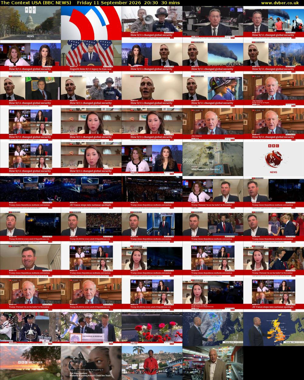 The Context USA (BBC NEWS) Friday 11 September 2026 20:30 - 21:00