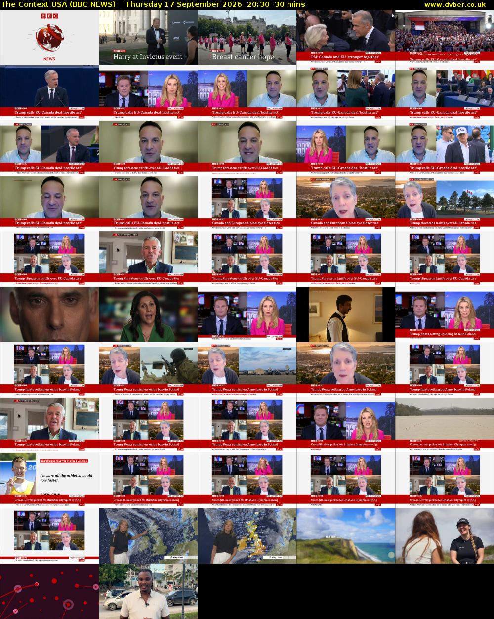 The Context USA (BBC NEWS) Thursday 17 September 2026 20:30 - 21:00