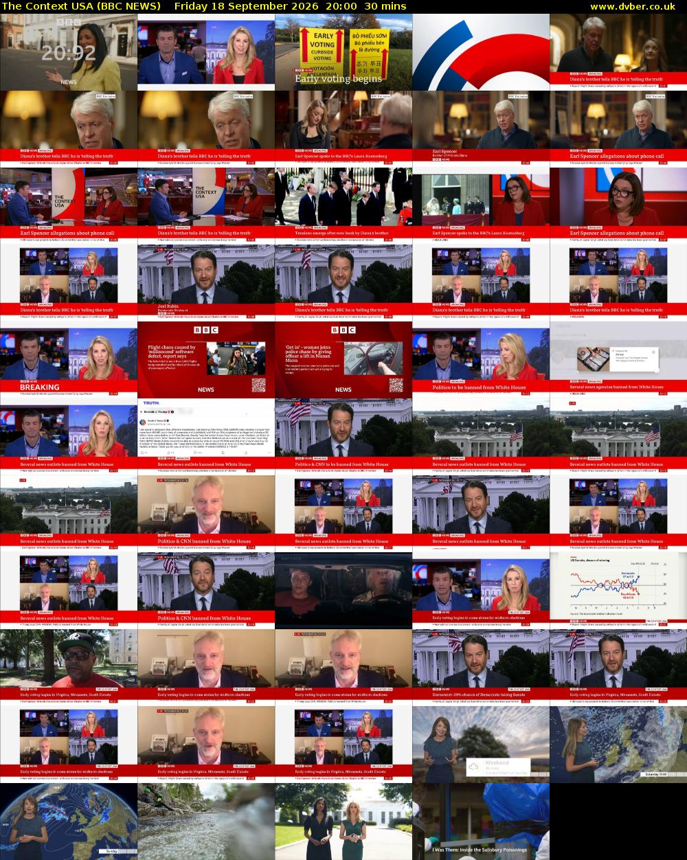 The Context USA (BBC NEWS) Friday 18 September 2026 20:00 - 20:30
