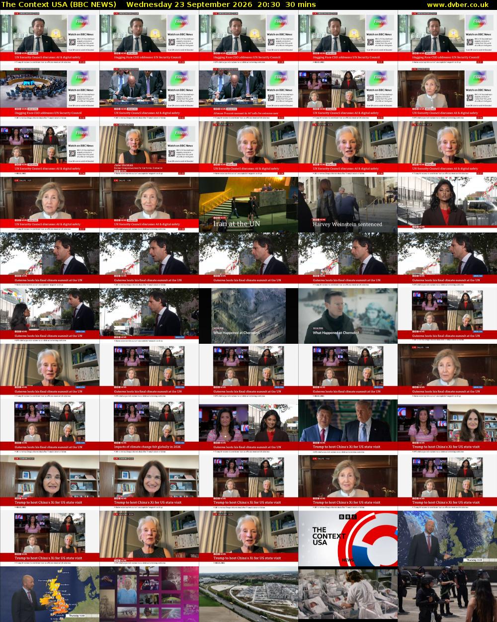 The Context USA (BBC NEWS) Wednesday 23 September 2026 20:30 - 21:00