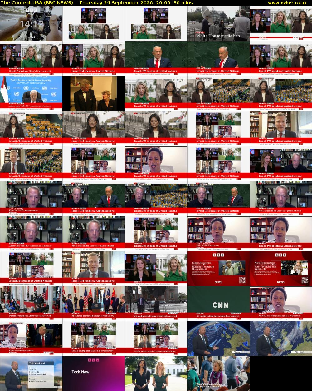 The Context USA (BBC NEWS) Thursday 24 September 2026 20:00 - 20:30