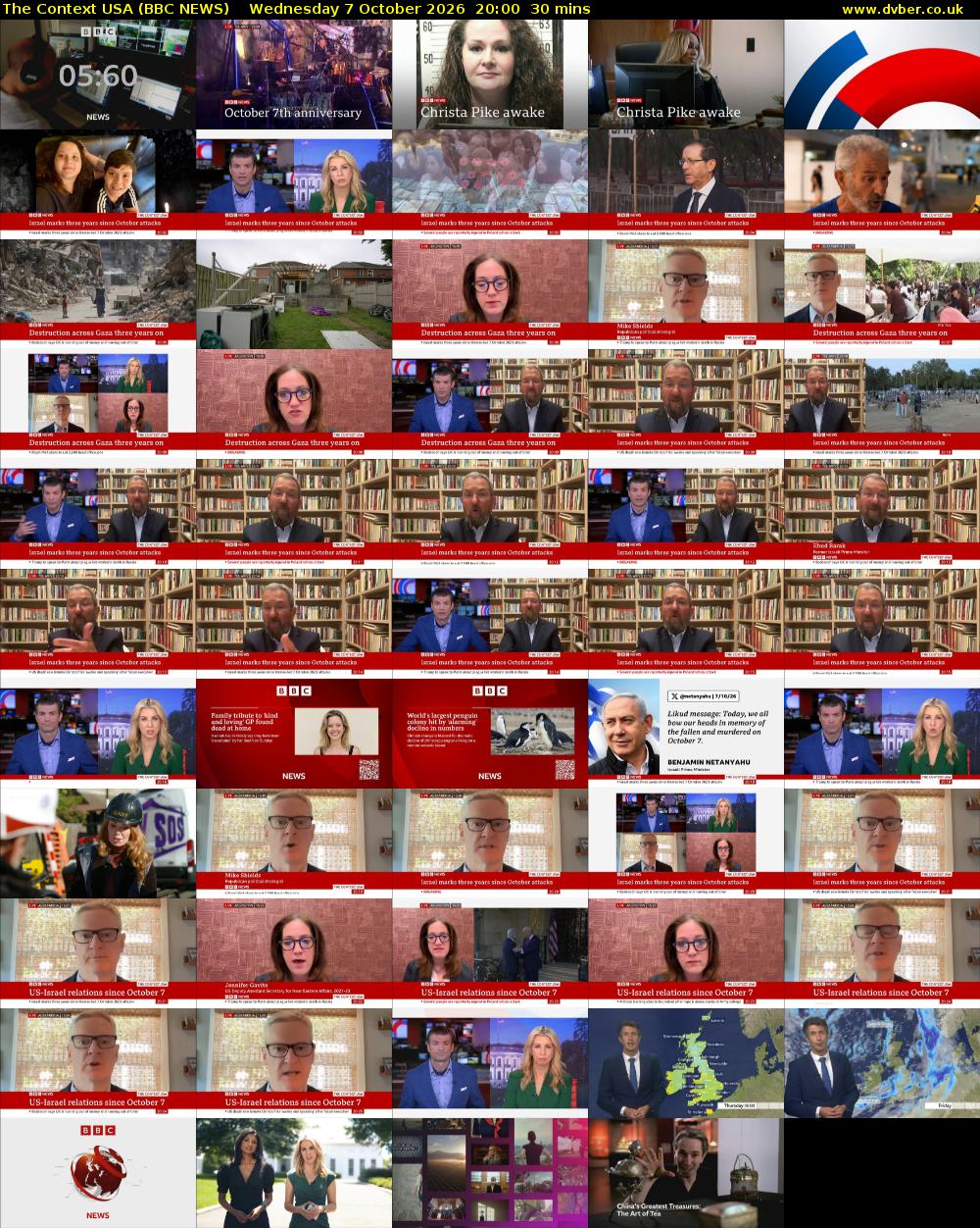 The Context USA (BBC NEWS) Wednesday 7 October 2026 20:00 - 20:30