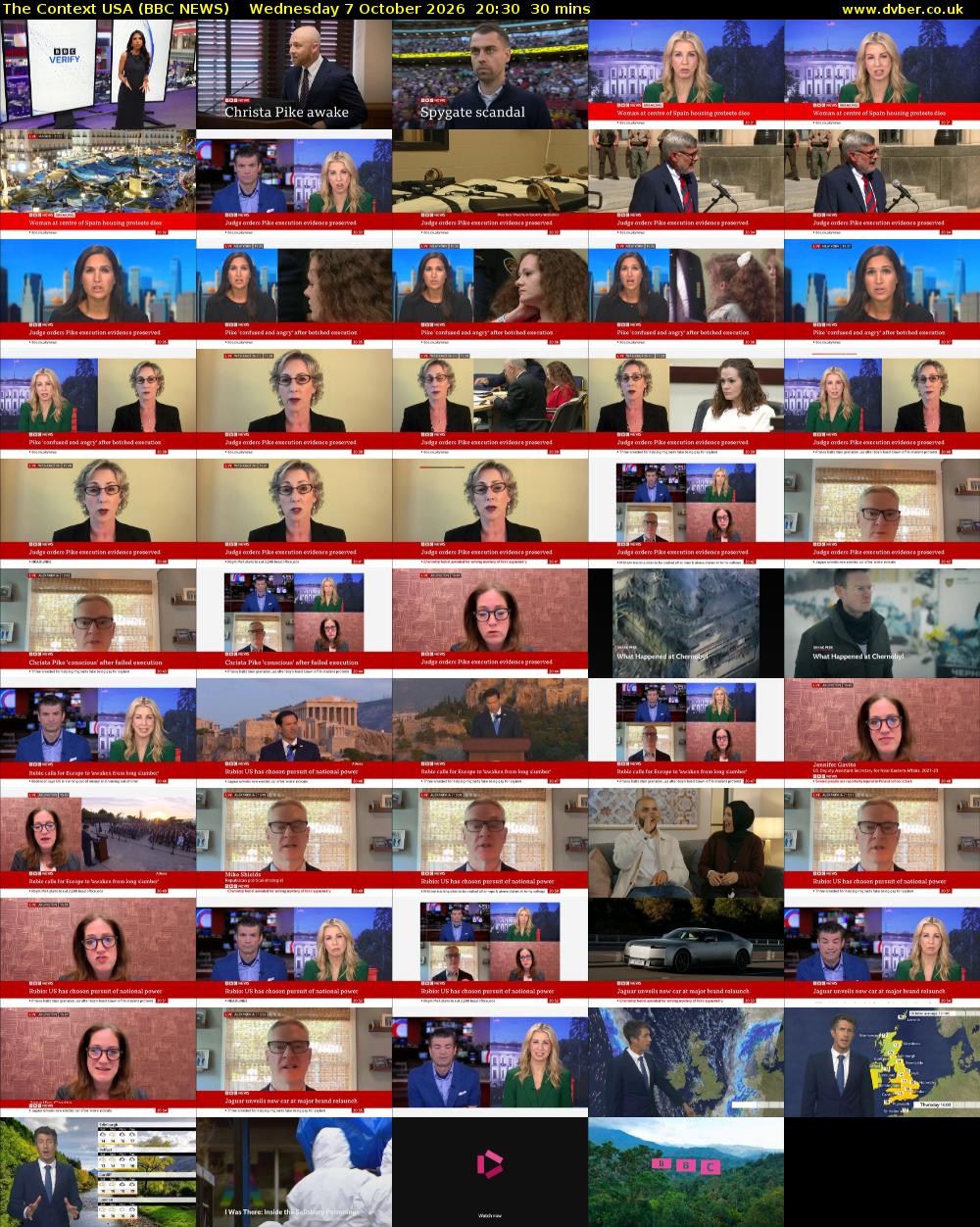 The Context USA (BBC NEWS) Wednesday 7 October 2026 20:30 - 21:00
