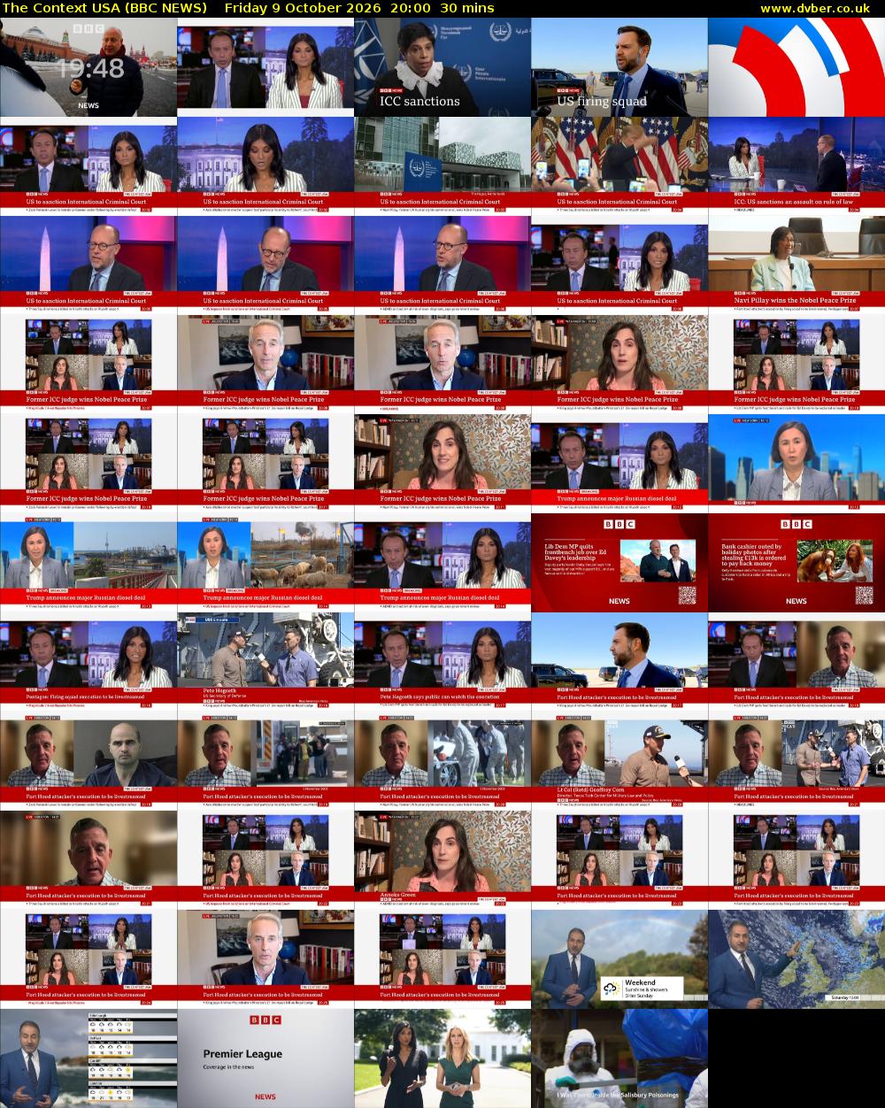 The Context USA (BBC NEWS) Friday 9 October 2026 20:00 - 20:30