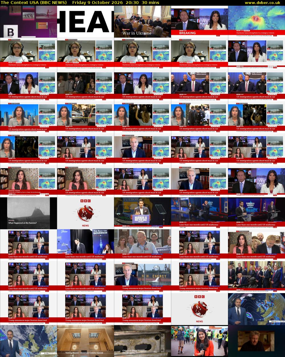 The Context USA (BBC NEWS) Friday 9 October 2026 20:30 - 21:00