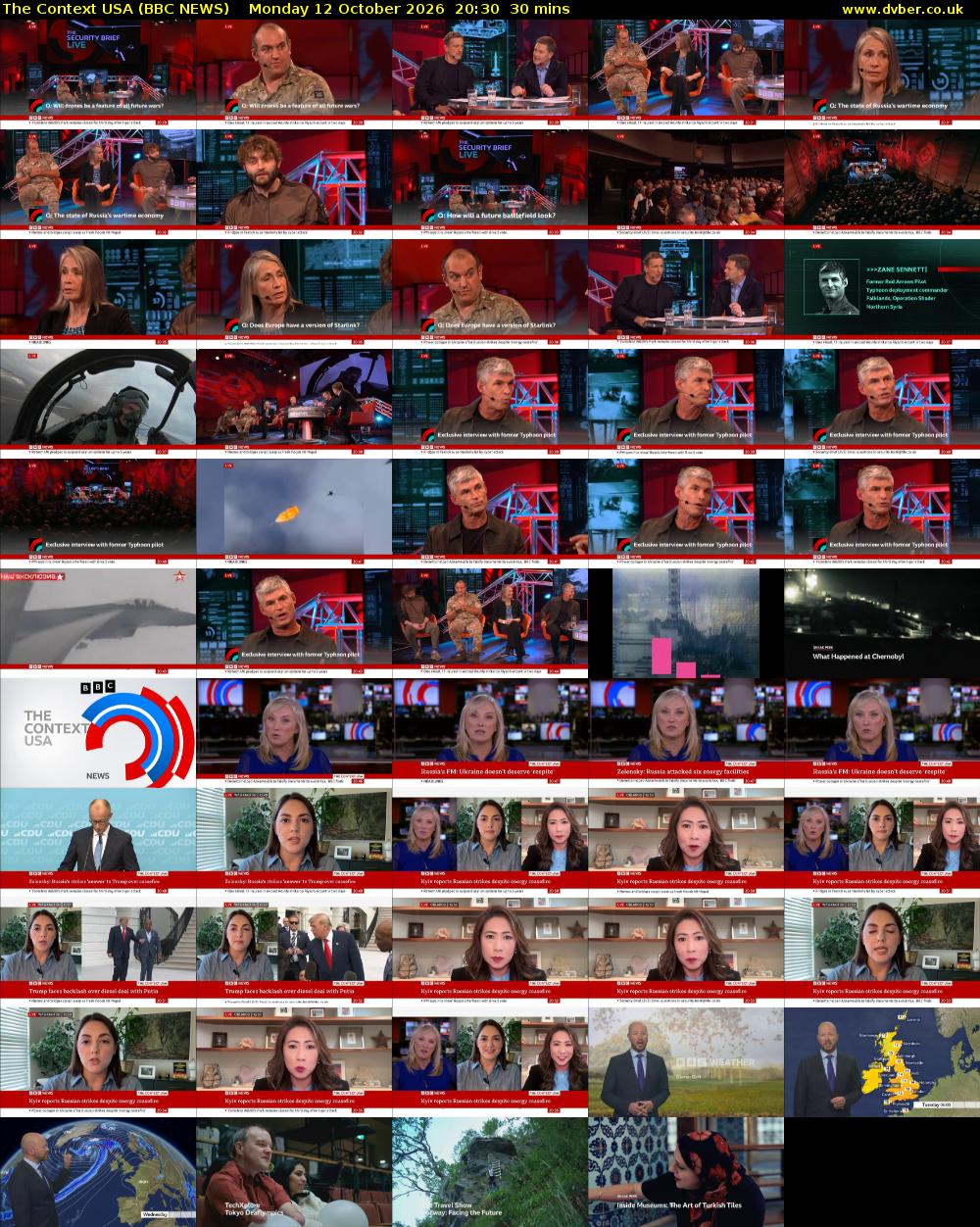 The Context USA (BBC NEWS) Monday 12 October 2026 20:30 - 21:00