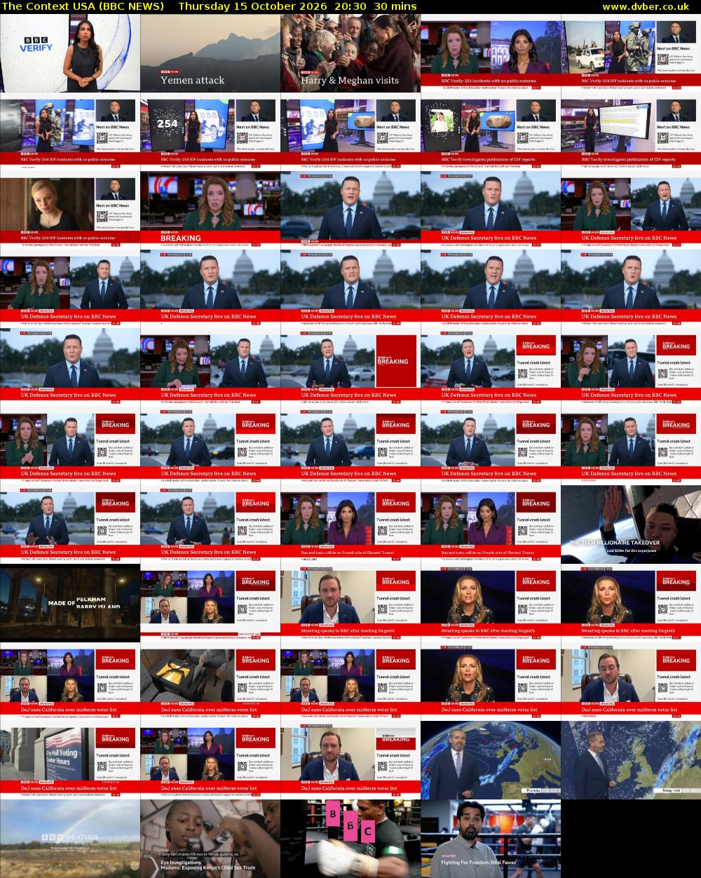 The Context USA (BBC NEWS) Thursday 15 October 2026 20:30 - 21:00