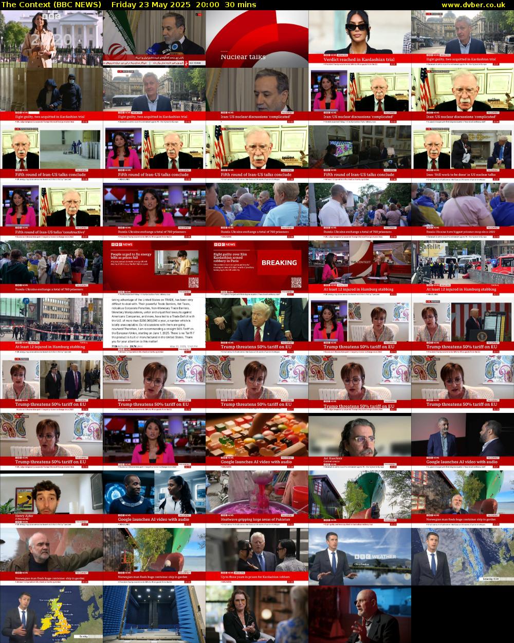 The Context (BBC NEWS) Friday 23 May 2025 20:00 - 20:30