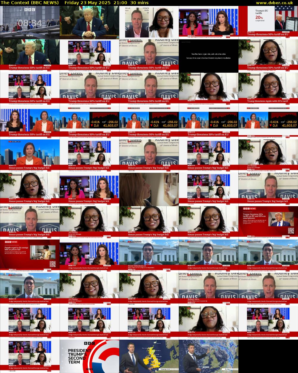 The Context (BBC NEWS) Friday 23 May 2025 21:00 - 21:30