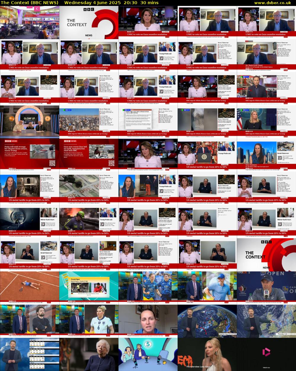 The Context (BBC NEWS) Wednesday 4 June 2025 20:30 - 21:00
