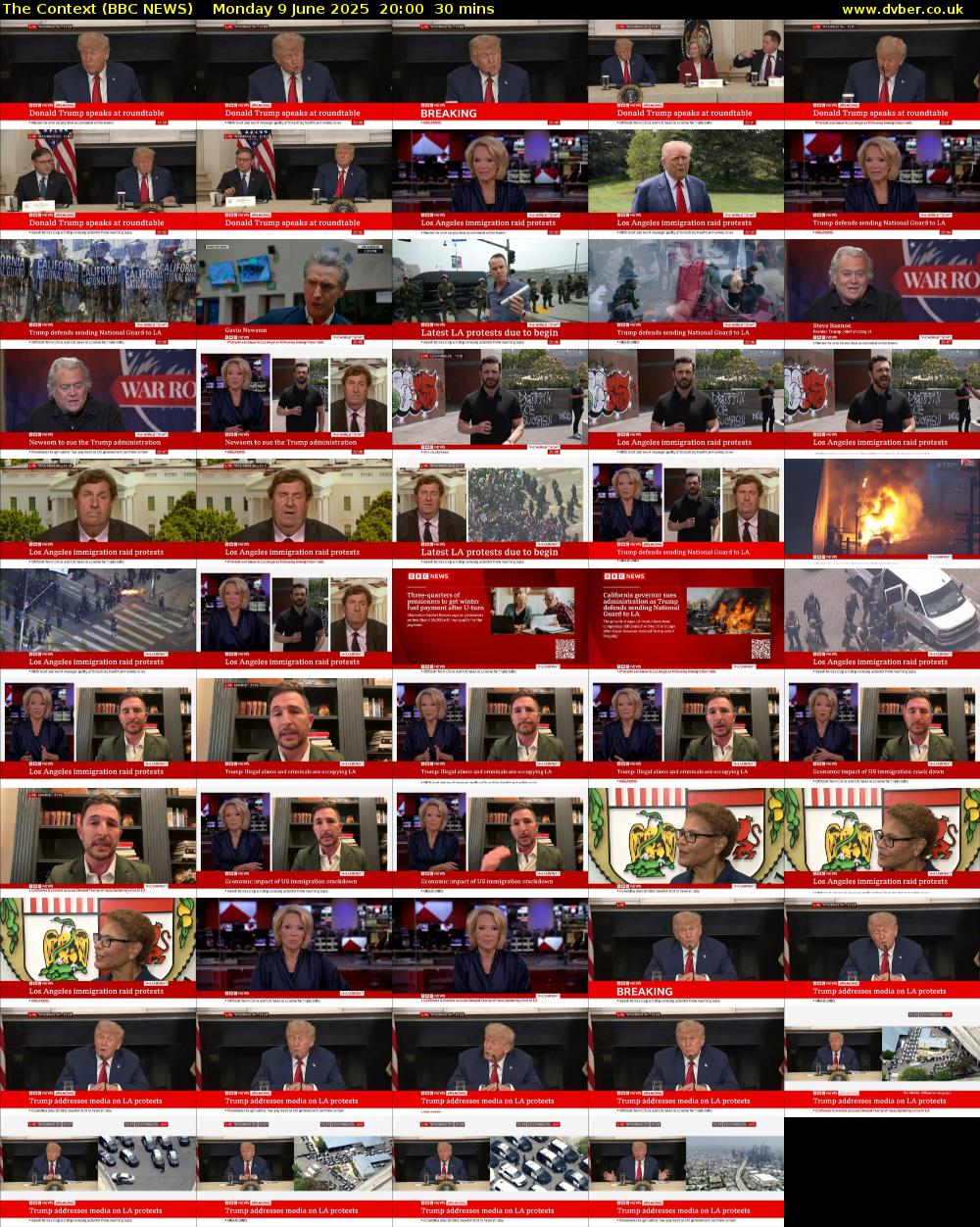 The Context (BBC NEWS) Monday 9 June 2025 20:00 - 20:30
