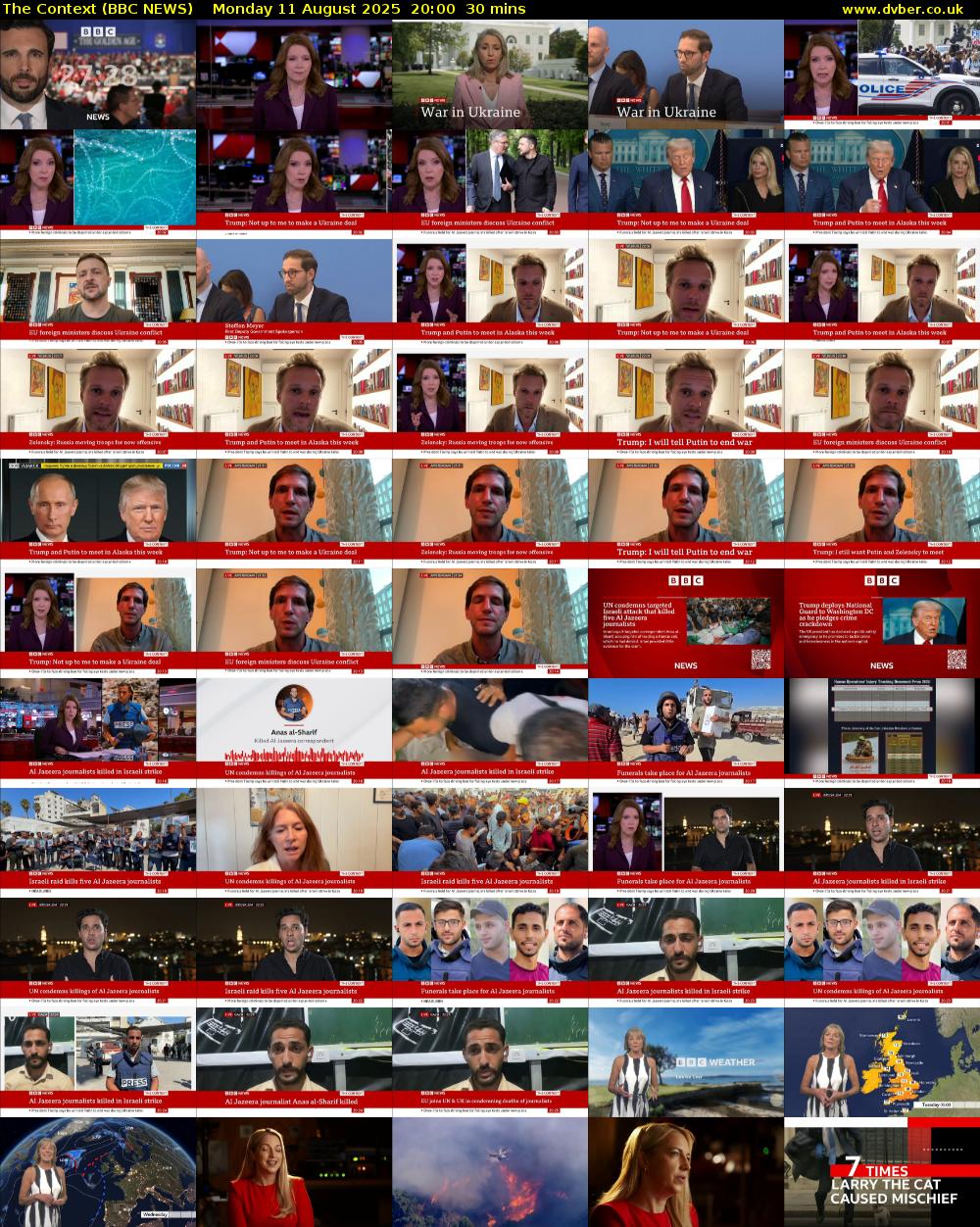The Context (BBC NEWS) Monday 11 August 2025 20:00 - 20:30