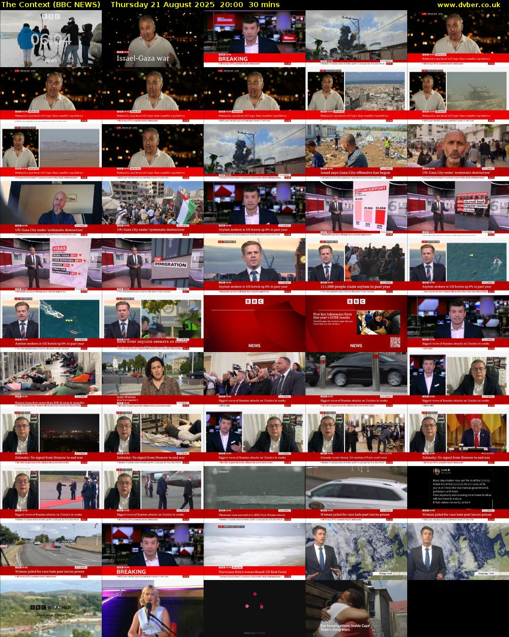 The Context (BBC NEWS) Thursday 21 August 2025 20:00 - 20:30