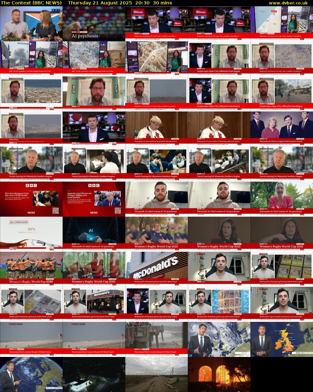 The Context (BBC NEWS) Thursday 21 August 2025 20:30 - 21:00