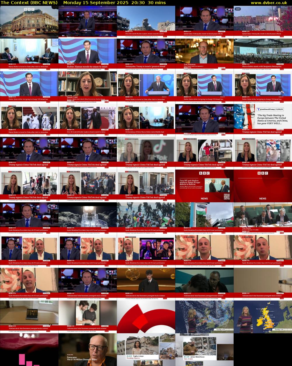 The Context (BBC NEWS) Monday 15 September 2025 20:30 - 21:00