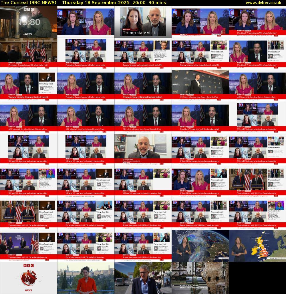 The Context (BBC NEWS) Thursday 18 September 2025 20:00 - 20:30