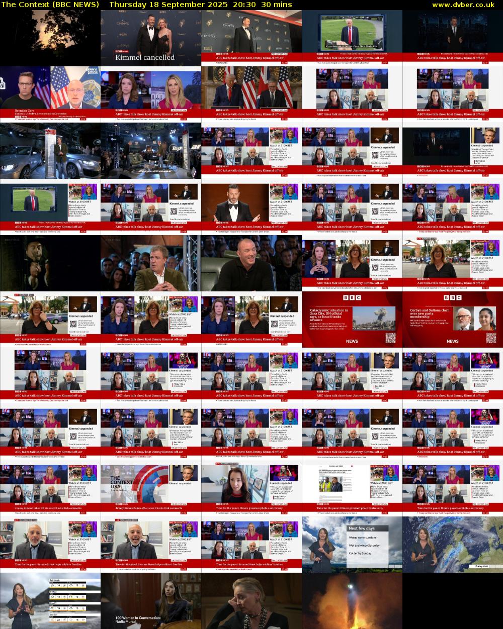 The Context (BBC NEWS) Thursday 18 September 2025 20:30 - 21:00