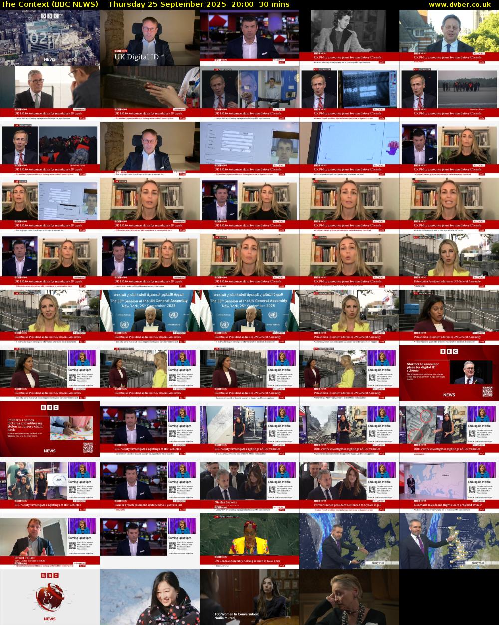The Context (BBC NEWS) Thursday 25 September 2025 20:00 - 20:30
