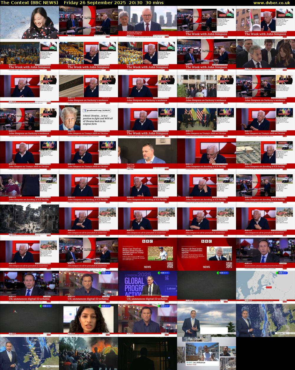 The Context (BBC NEWS) Friday 26 September 2025 20:30 - 21:00