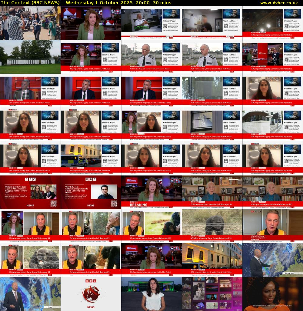 The Context (BBC NEWS) Wednesday 1 October 2025 20:00 - 20:30
