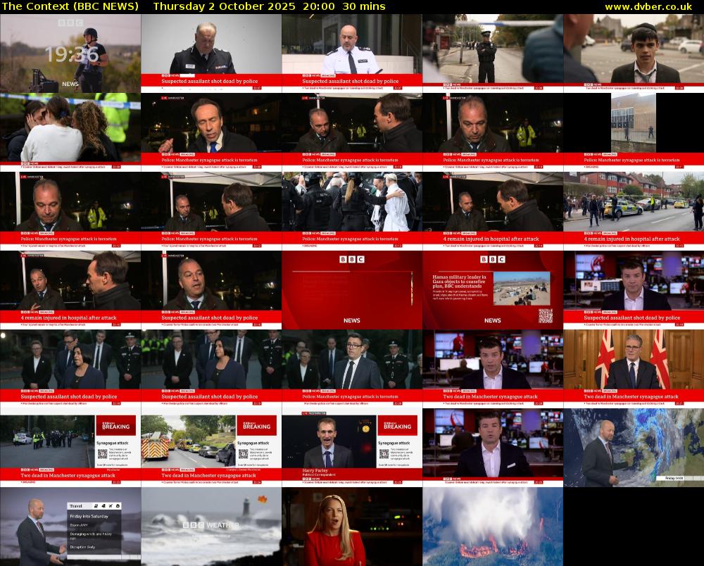 The Context (BBC NEWS) Thursday 2 October 2025 20:00 - 20:30