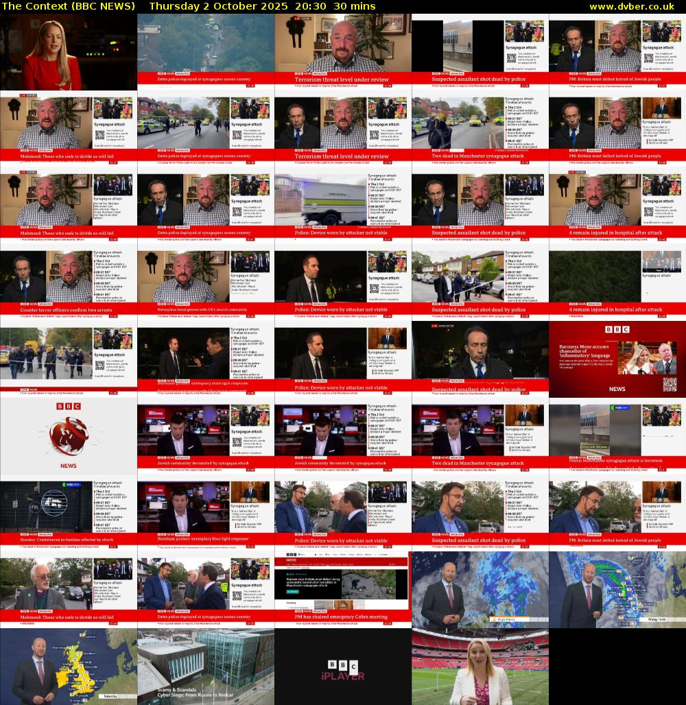 The Context (BBC NEWS) Thursday 2 October 2025 20:30 - 21:00