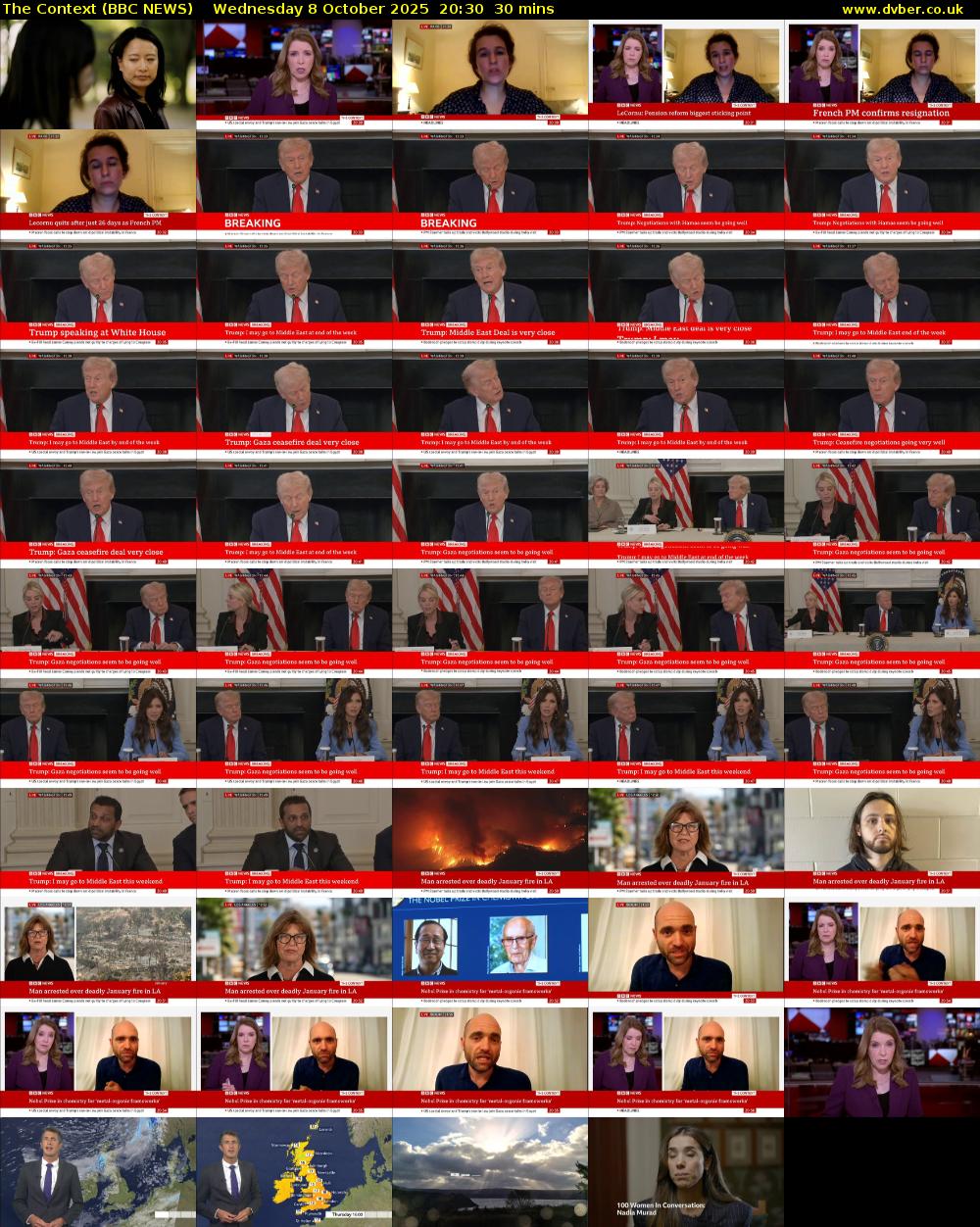 The Context (BBC NEWS) Wednesday 8 October 2025 20:30 - 21:00